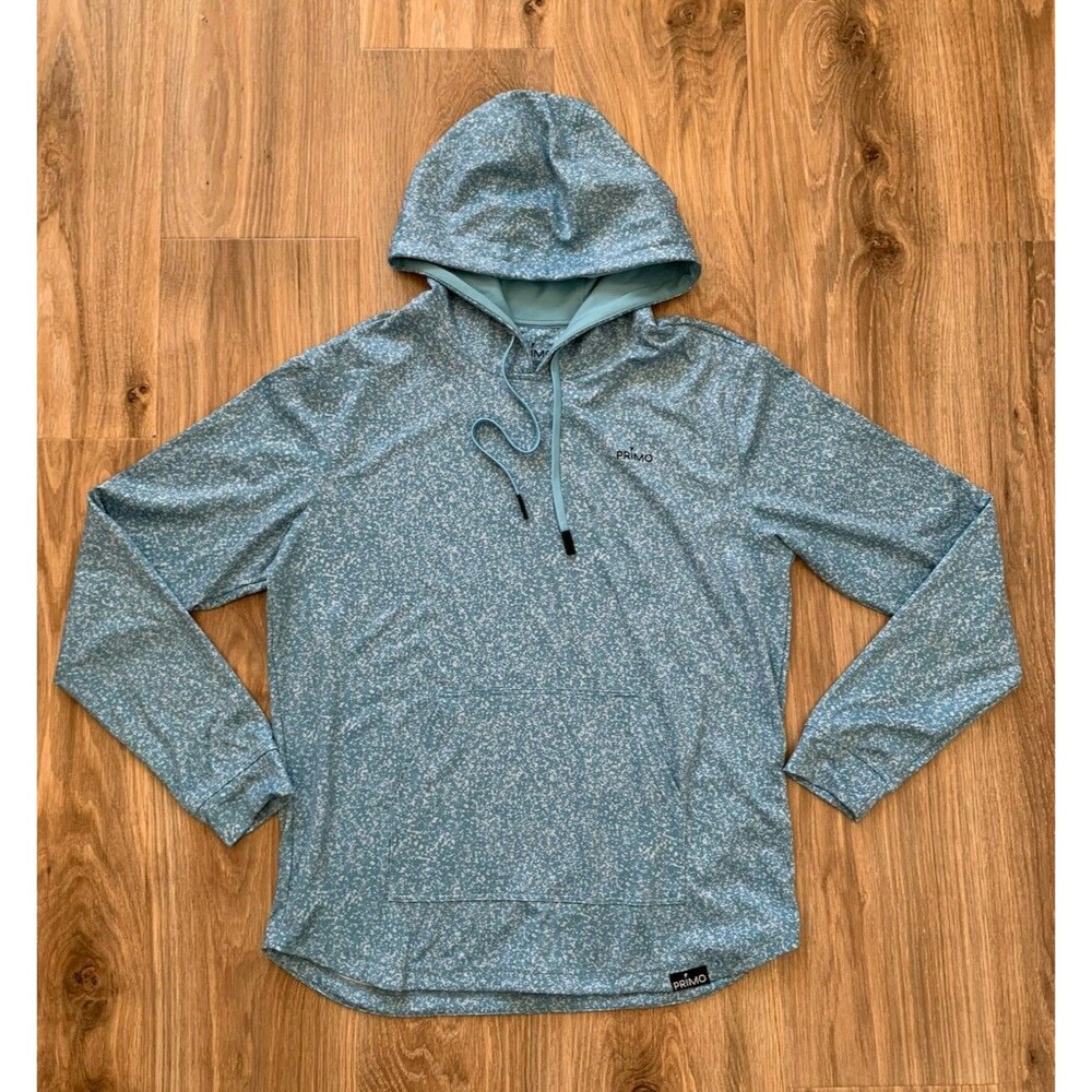 Primo Golf Hoodie Mens L Blue Performance Stretch Pullover Sweatshirt